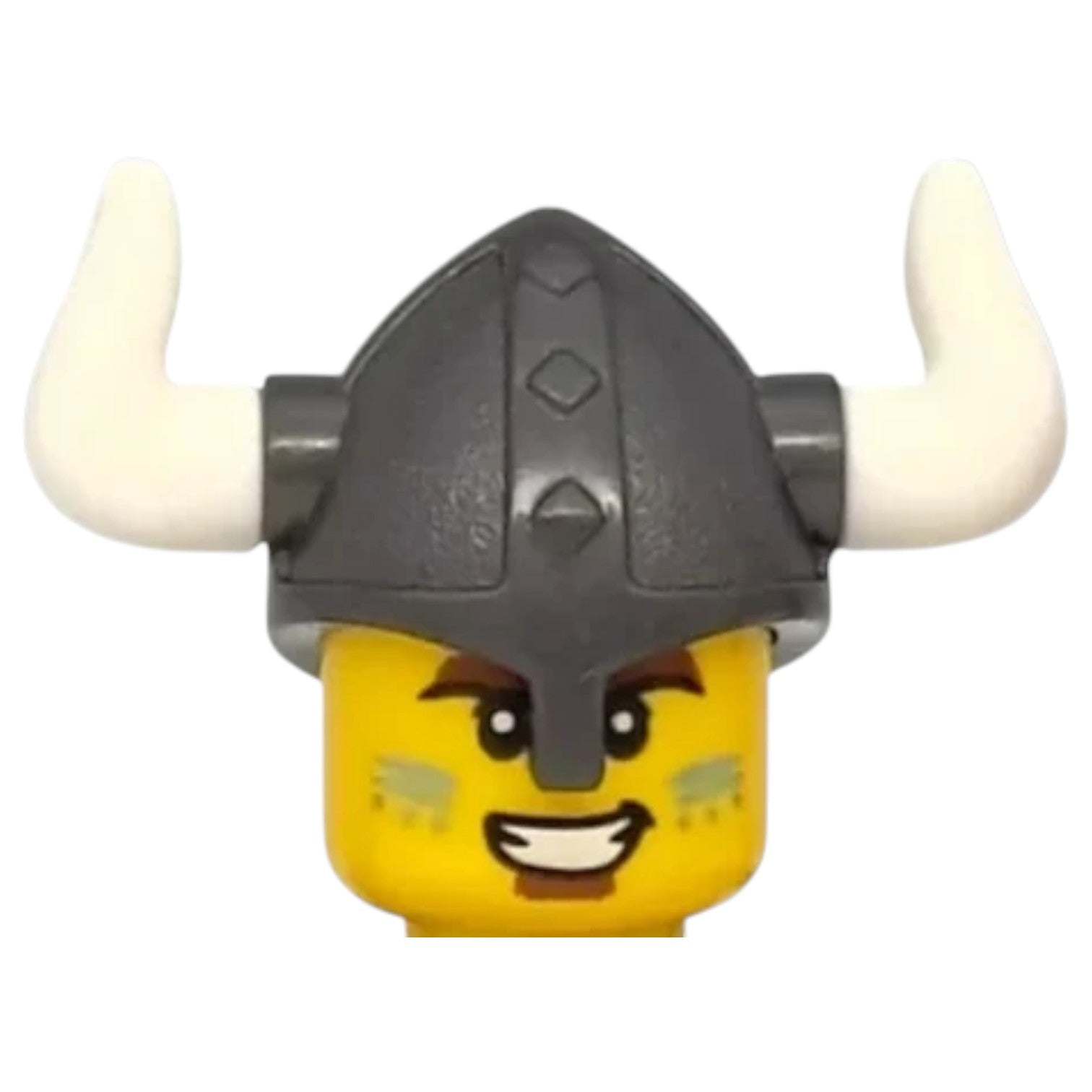 LEGO Zubehör Wikinger Helm mit krummen Hörner - Grau - 6391821