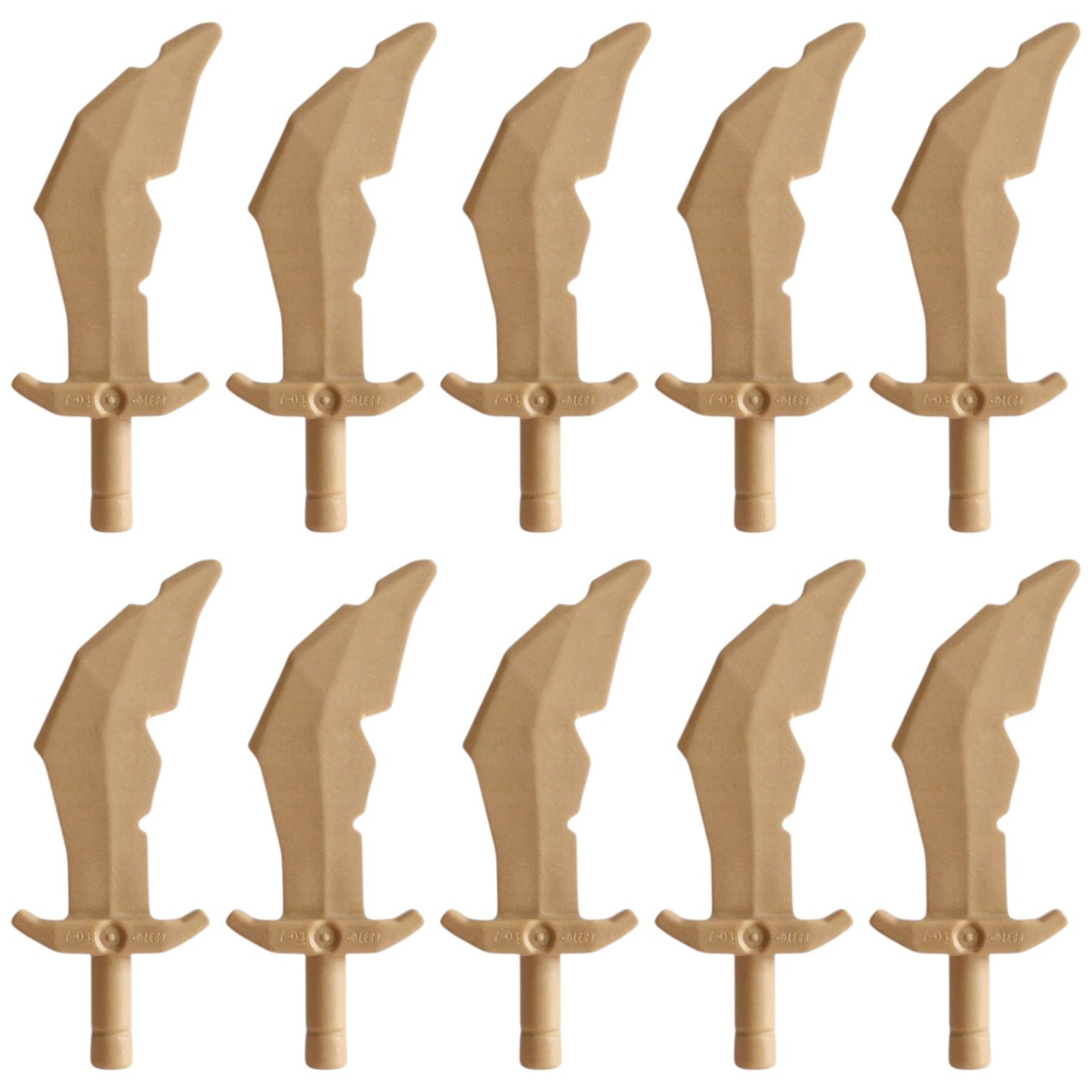 LEGO® Zubehör Waffe Schwert Krummsäbel Ork 10 Stk. - Dark Tan - 60752