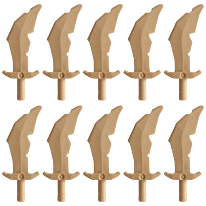 LEGO® Zubehör Waffe Schwert Krummsäbel Ork 10 Stk. - Dark Tan - 60752