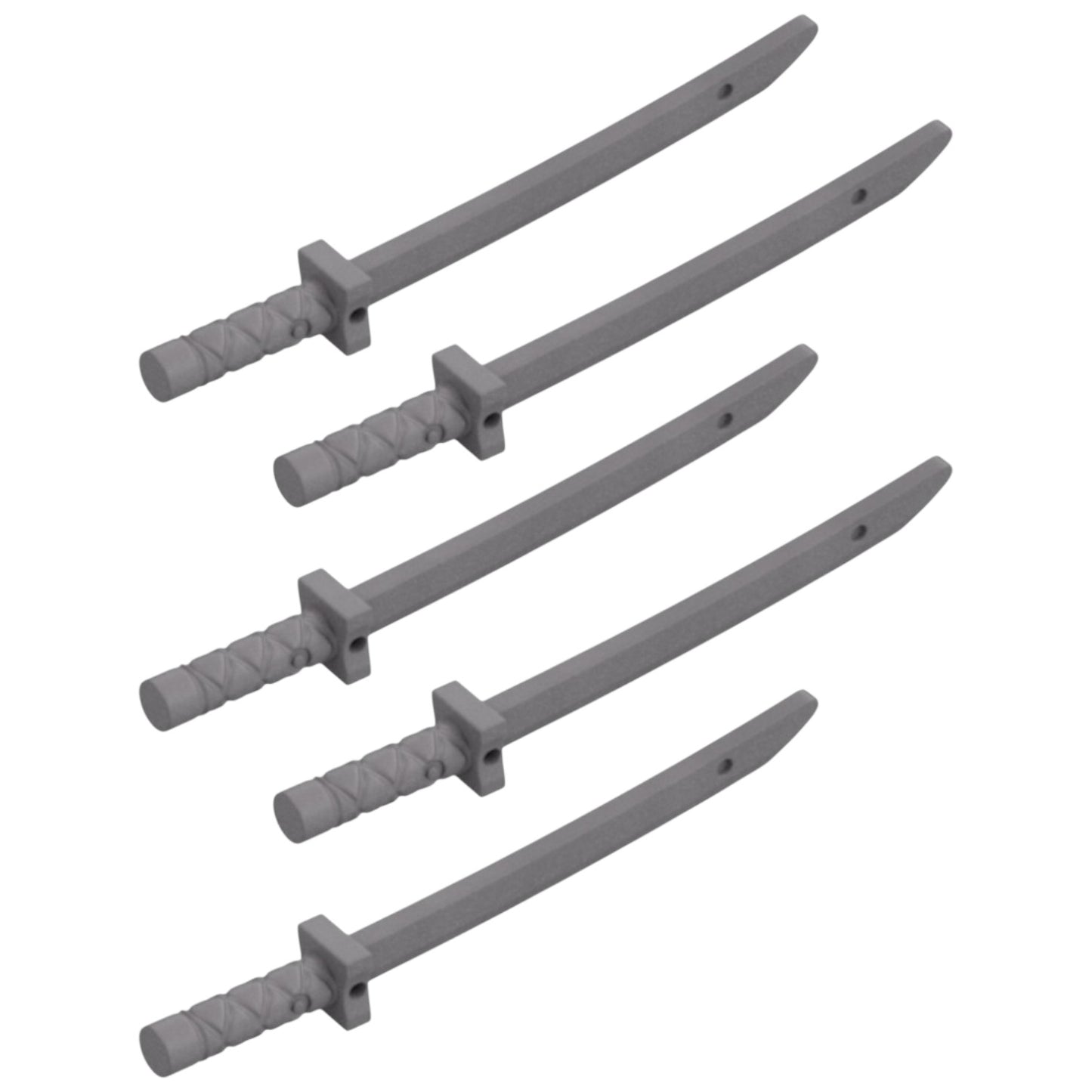 LEGO® Zubehör Waffe Ninja Schwert 5 Stk. - Silber Metallic - 21459