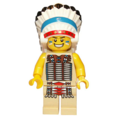 LEGO Minifigur Serie 3 Indianer Stammeshäuptling - col034 Spiele Pirat