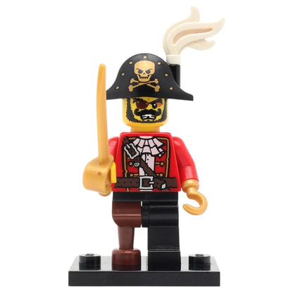 LEGO Piraten Minifigur Serie 8 Pirat Kapitän mit Waffe - col127