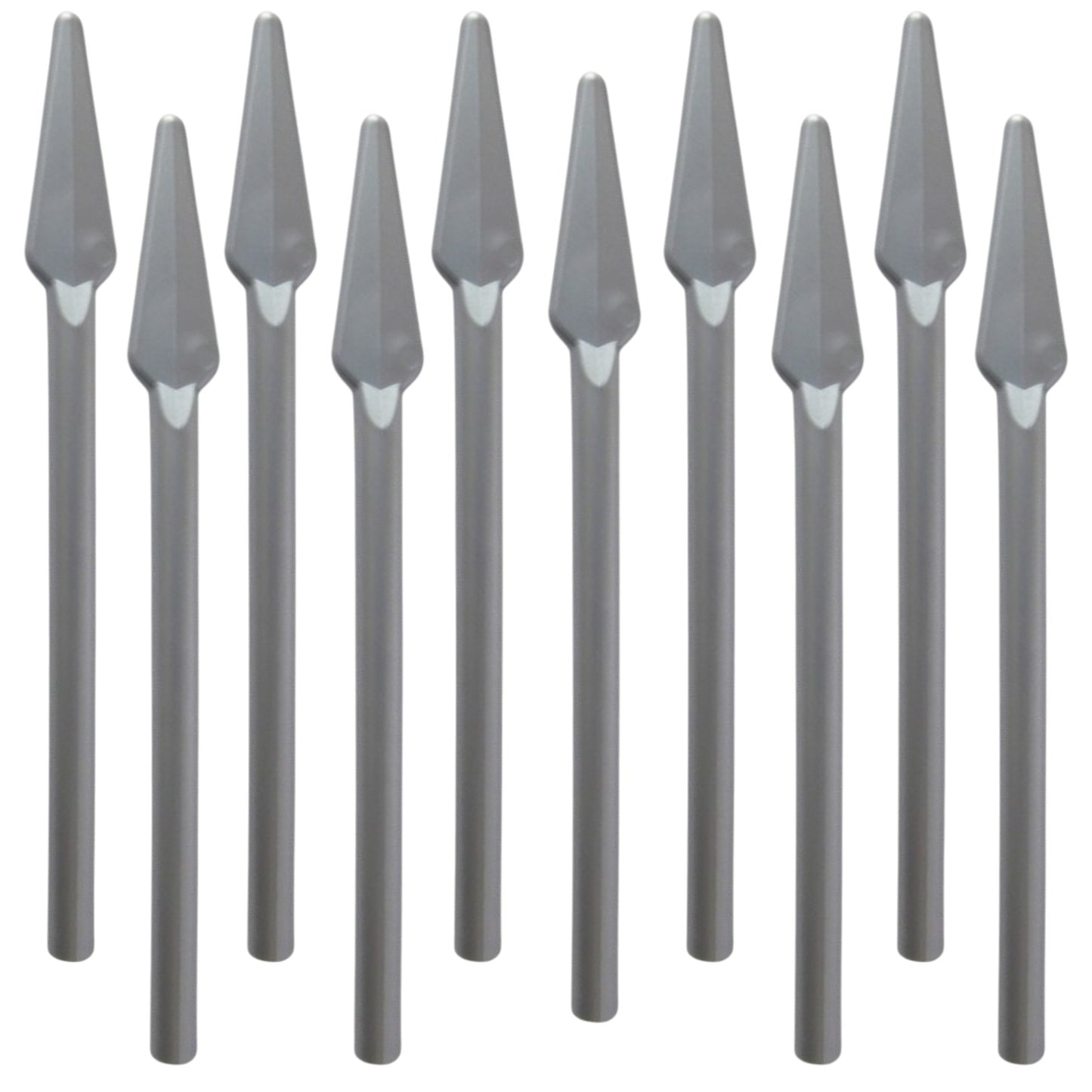 LEGO® Zubehör Waffe Speer 10 Stk. - silber metallic - 93789
