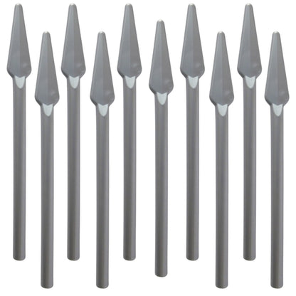 LEGO® Zubehör Waffe Speer 10 Stk. - silber metallic - 93789