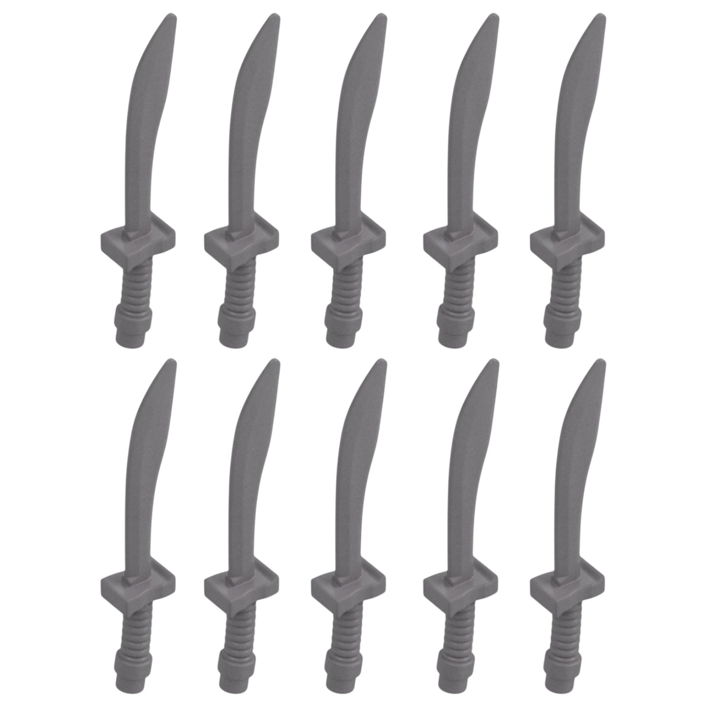 LEGO® Zubehör Waffe Schwert Krummsäbel 10 Stk. - Silber Metallic - 25111