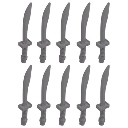LEGO® Zubehör Waffe Schwert Krummsäbel 10 Stk. - Silber Metallic - 25111