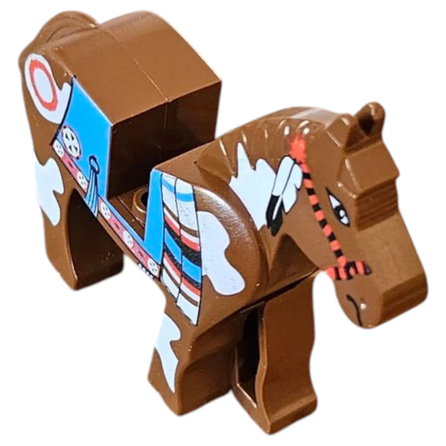 LEGO Zubehör Tiere Pferd mit blauer Decke Indianer - Braun - Gebraucht Spiele Pirat