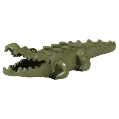 LEGO Zubehör Tiere Alligator Krokodil Oliven Grün