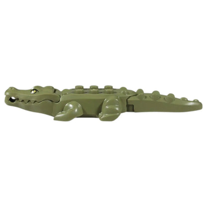 LEGO Zubehör Tiere Alligator Krokodil Oliven Grün