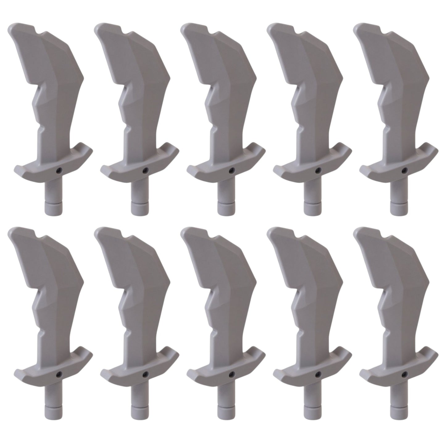 LEGO® Zubehör Waffe Schwert Krummsäbel Ork 10 Stk. - Silber Metallic - 60752