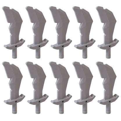LEGO® Zubehör Waffe Schwert Krummsäbel Ork 10 Stk. - Silber Metallic - 60752