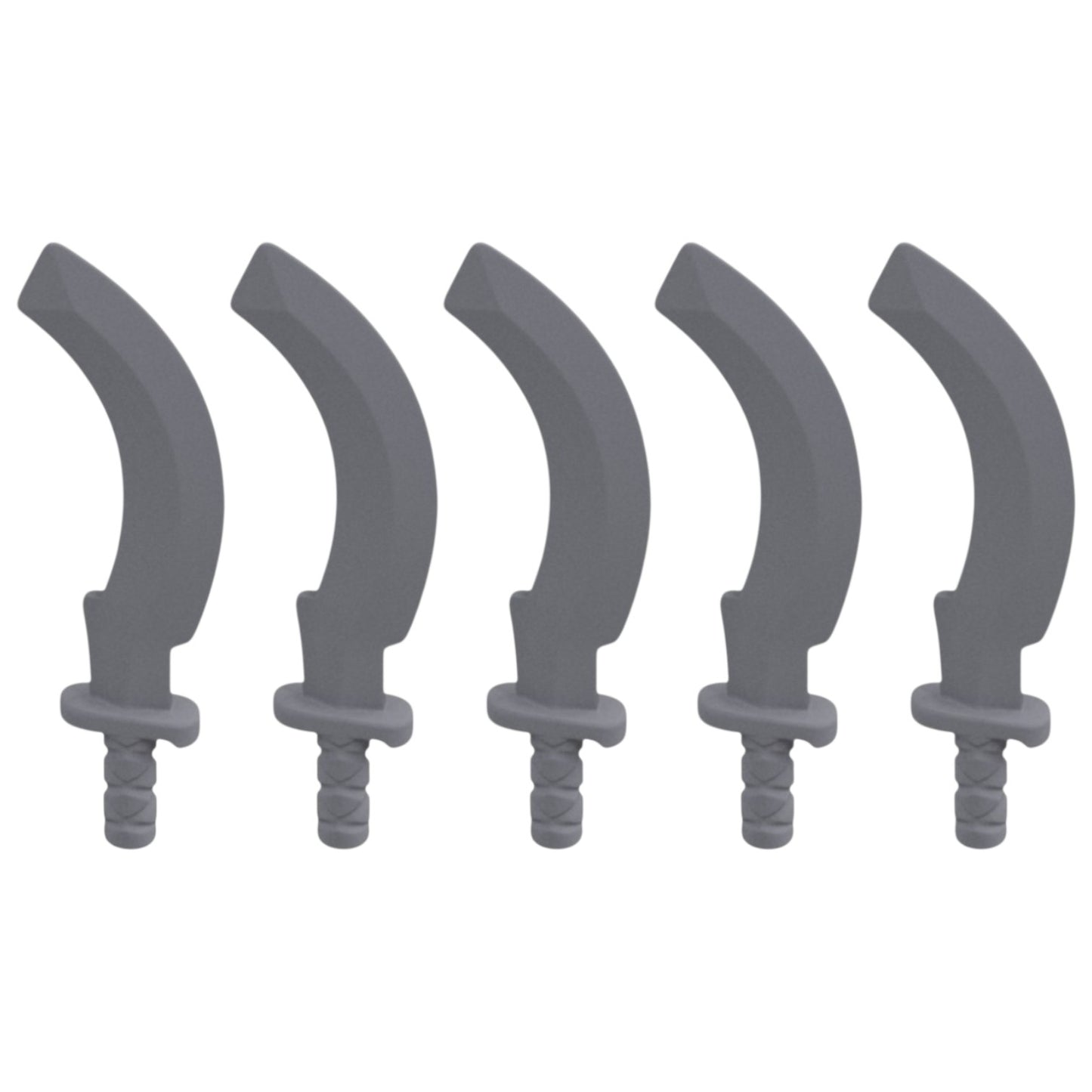 LEGO® Zubehör Waffe Schwert Krummsäbel Ägypten 5 Stk. - Silber Metallic - 93247