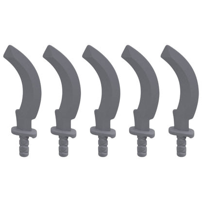 LEGO® Zubehör Waffe Schwert Krummsäbel Ägypten 5 Stk. - Silber Metallic - 93247
