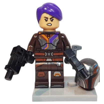 LEGO Star Wars Minifigur Sabine Wren Mandalorien mit Waffe - sw1395