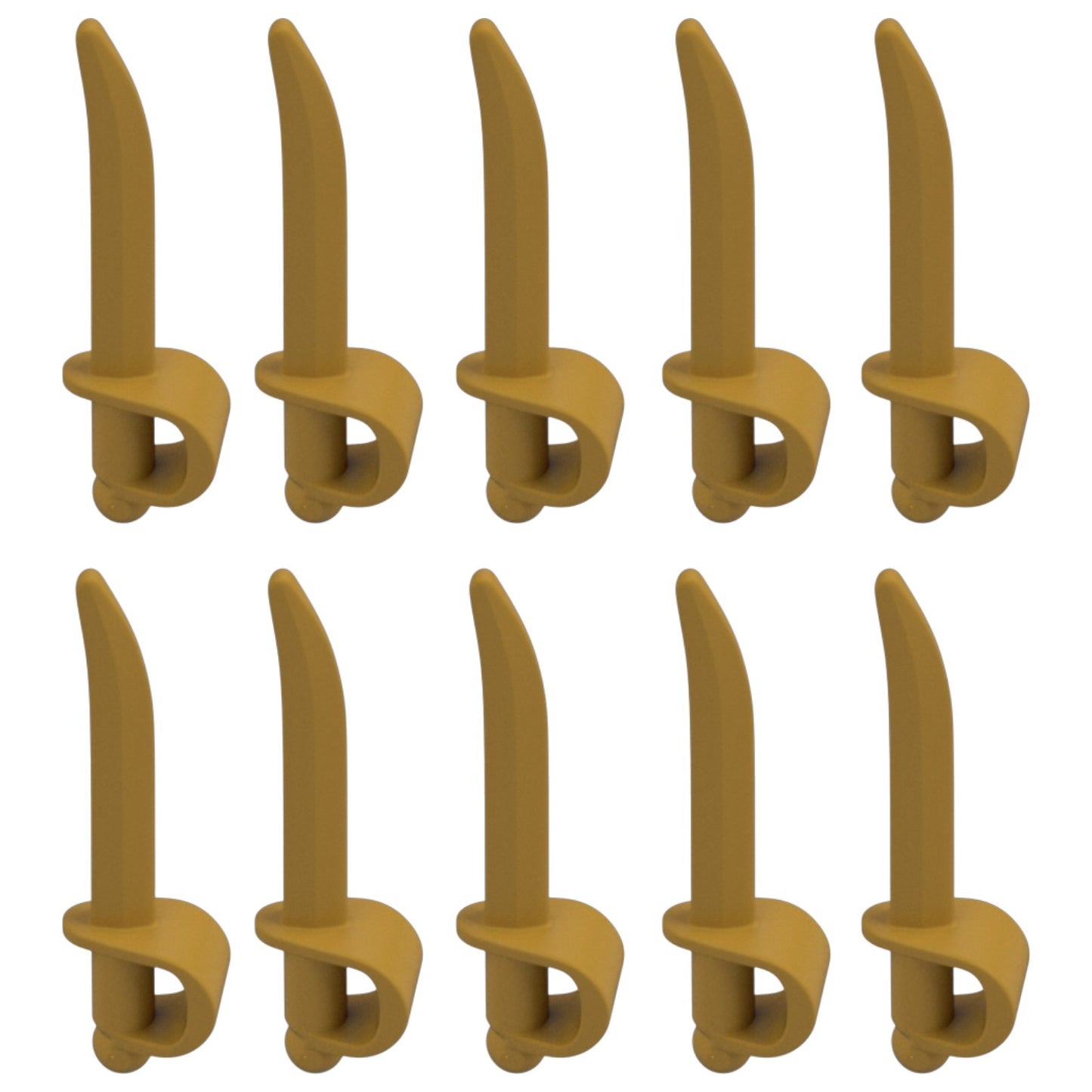 LEGO® Zubehör Waffe Schwert 10 Stk. - Gold - 2530